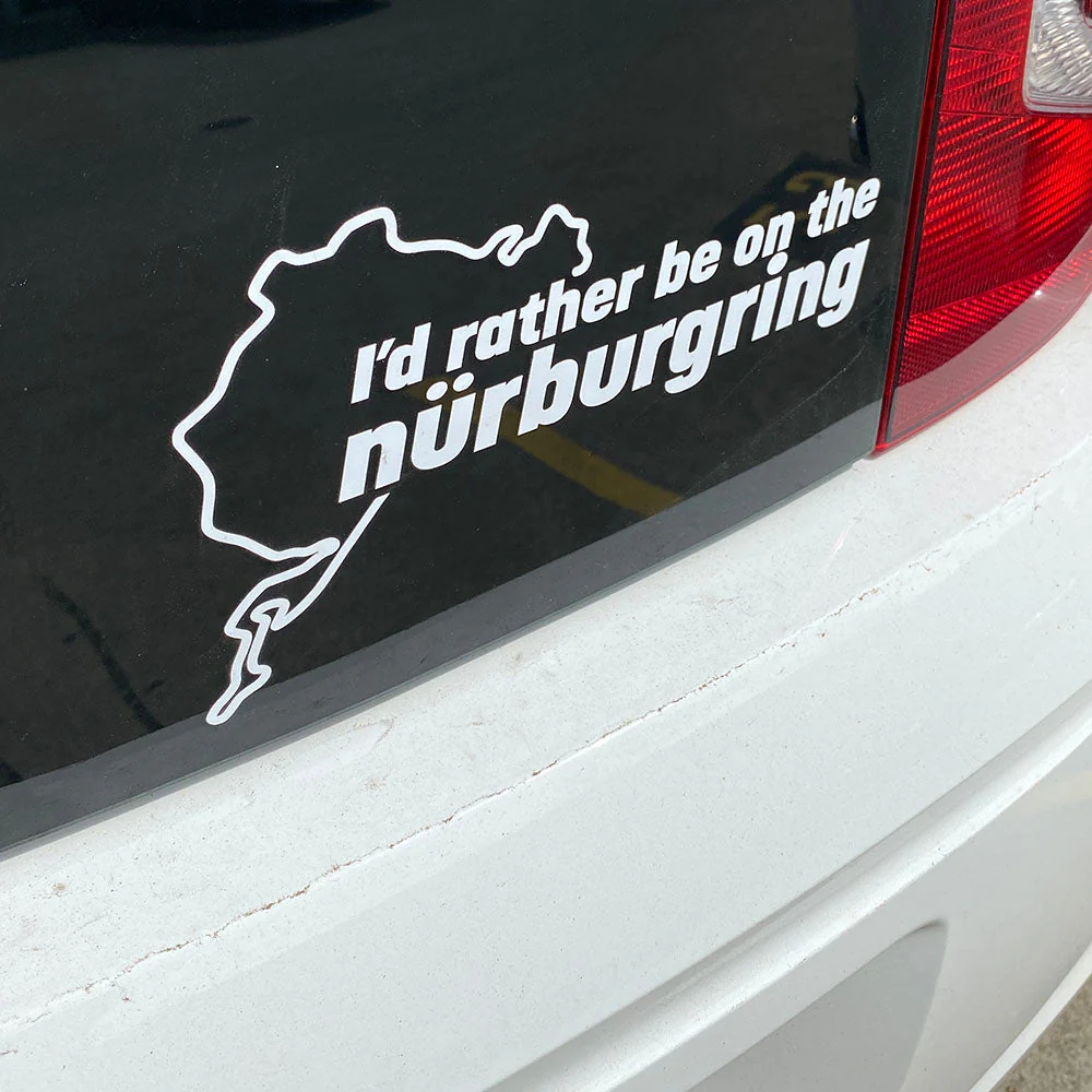 I'd rather be on the Nürburgring Sticker [BLACK EDITION] - Image 2